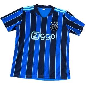 Amsterdam Ajax Away‎ Soccer Football Jersey Men`s Size M Blue Ziggo